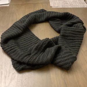 Black knit infinity scarf